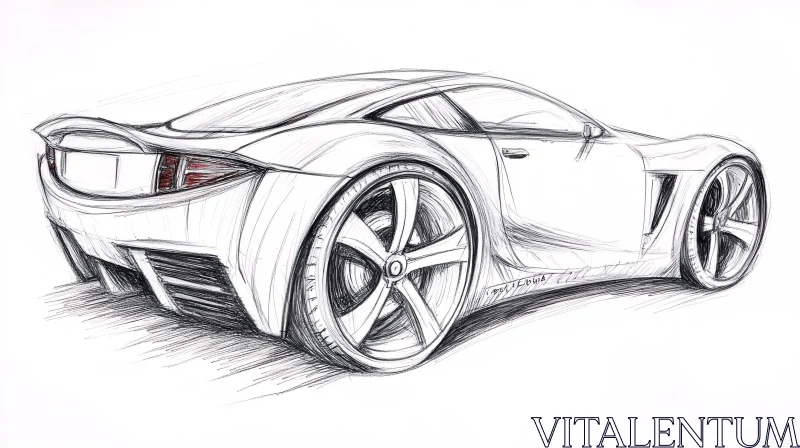 Innovative Automobile Design Drawing AI Image