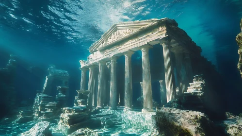 Mystical Underwater Ancient Architecture