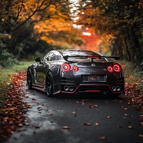 Luxurious Sports Car in Fall Setting