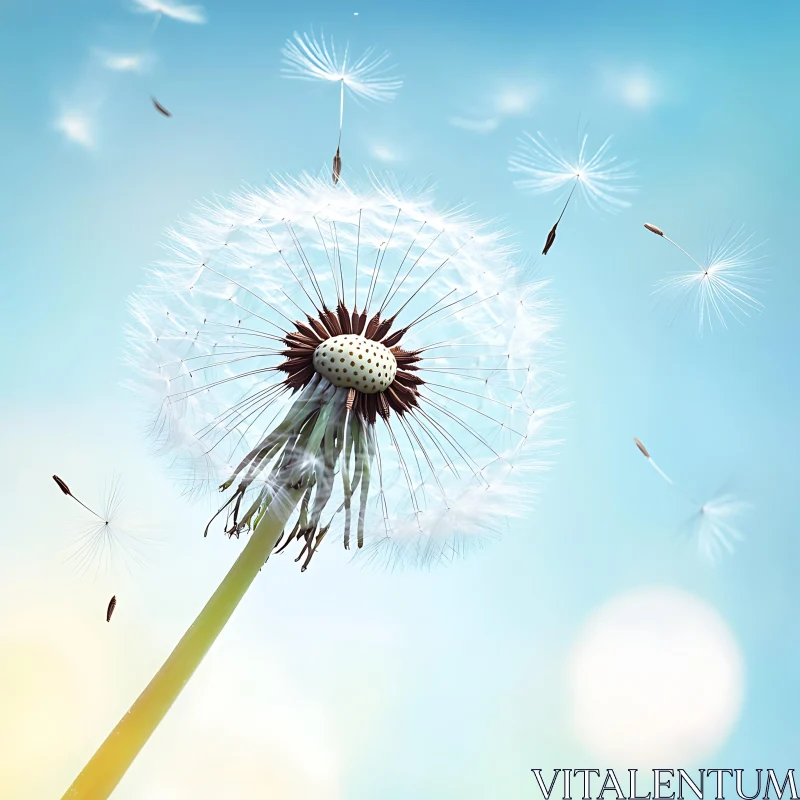 Intricate Dandelion Close-Up AI Image