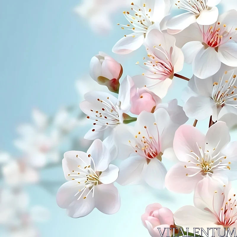 Spring Cherry Blossom Beauty AI Image