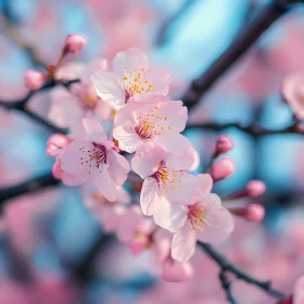 Serene Cherry Blossom Flowers in Spring