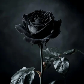 Gothic Elegance: Solitary Black Rose