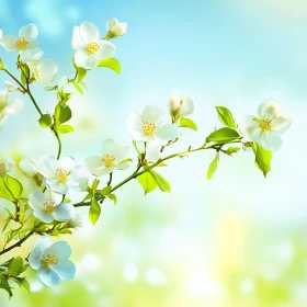 Graceful Spring Blossoms on a Branch