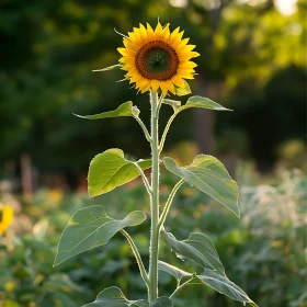 Tall Sunflower in Nature