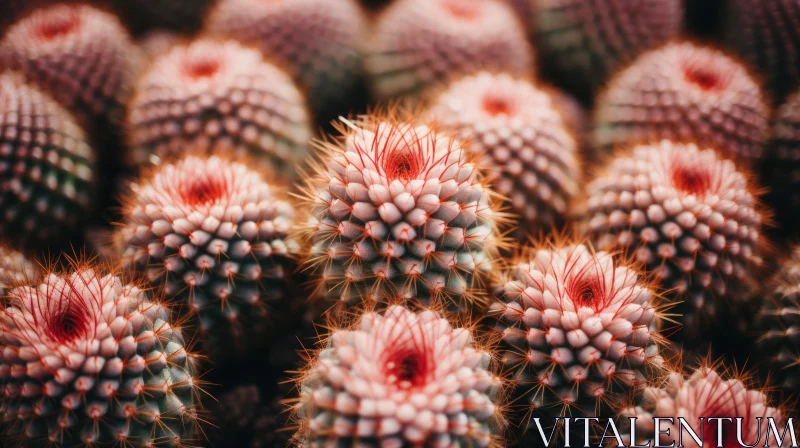 Captivating Close-Up of Pink Cactus in Soft Focus AI Image