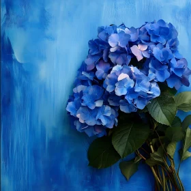 Striking Blue Hydrangea Bouquet in Nature