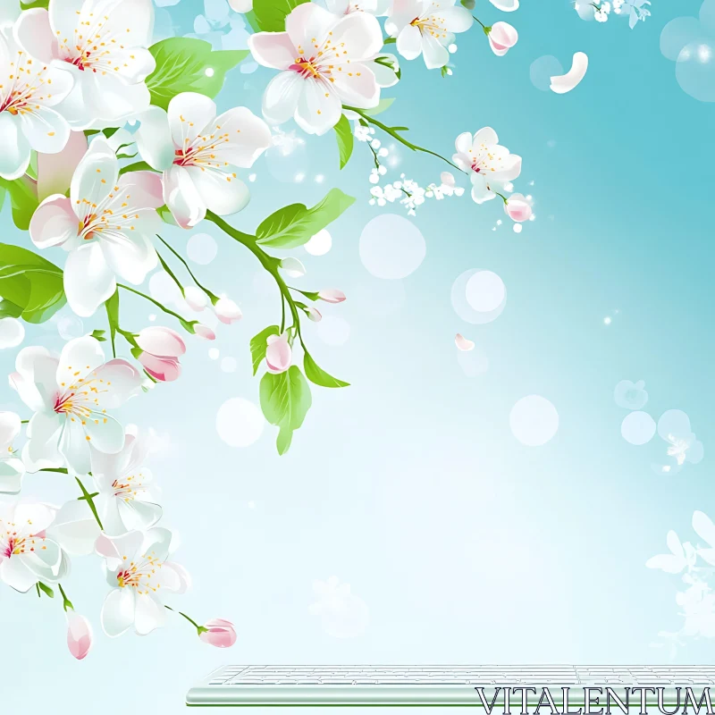 AI ART Elegant Cherry Blossoms in Spring