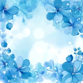 Blue Petals Floral Art