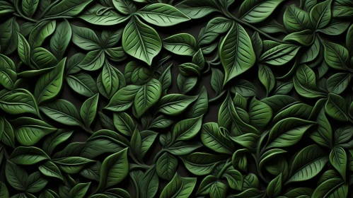 Green Leaves Abstract Illustration - 3D Paper Art inspired by Nature