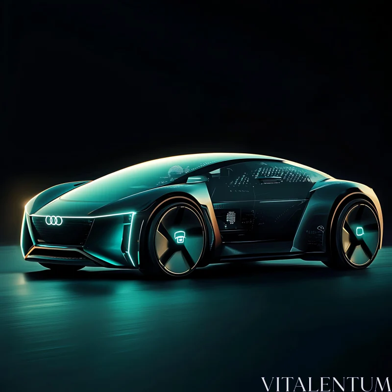 Sleek Concept Car with Advanced Design AI Image