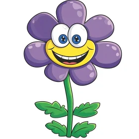 Smiling Cartoon Flower Illustration