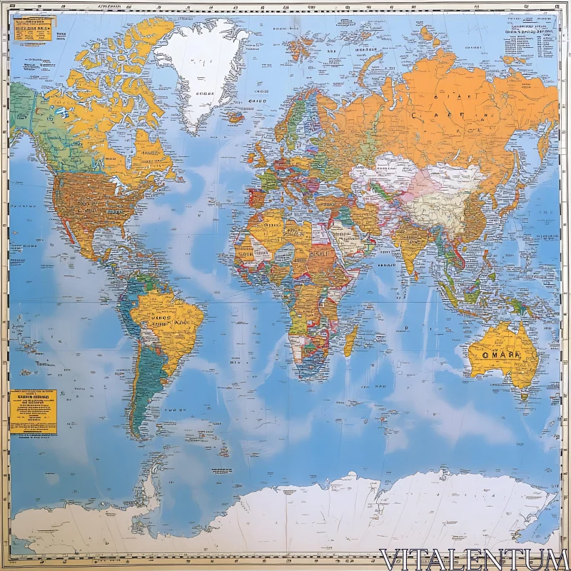 Comprehensive World Map AI Image