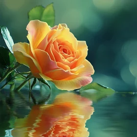 Tranquil Rose Reflection