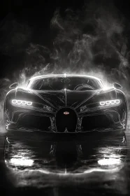 Luxurious Modern Hypercar with Bright Illumination