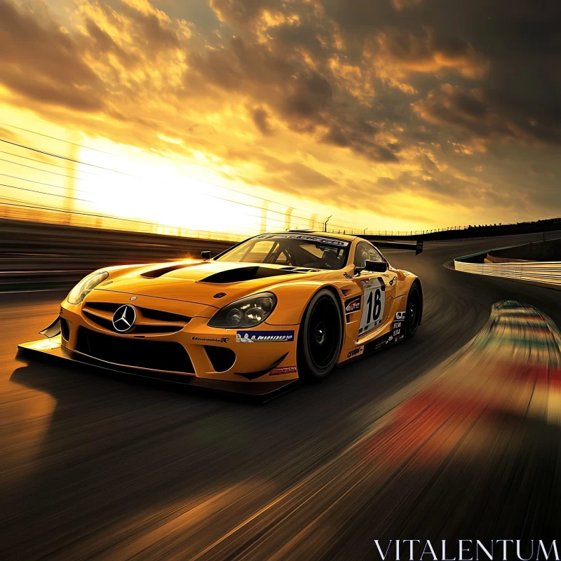 Mercedes Racing in Golden Hour