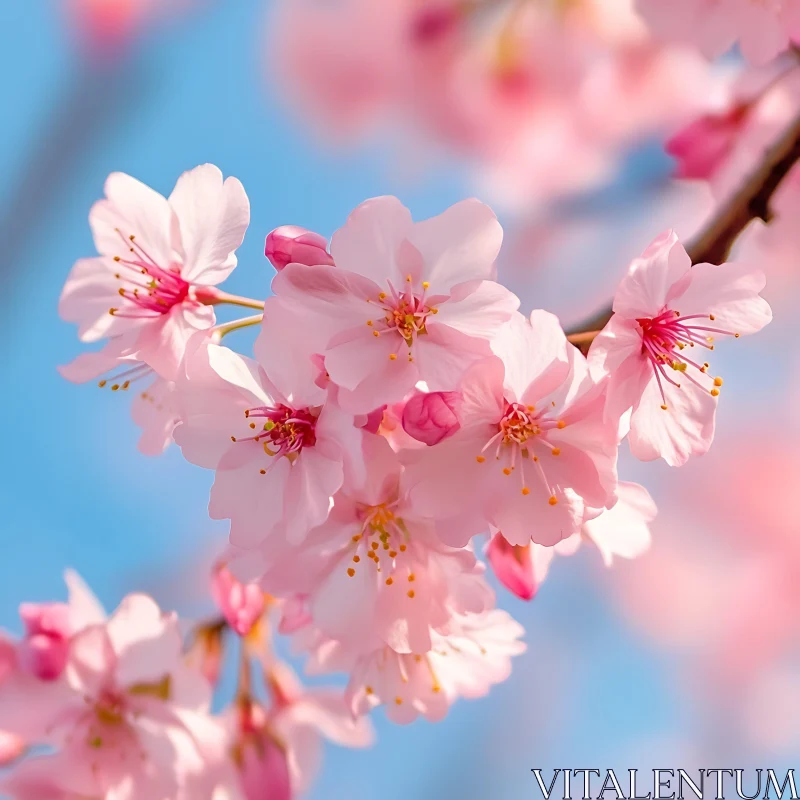 Close-Up Spring Cherry Flowers