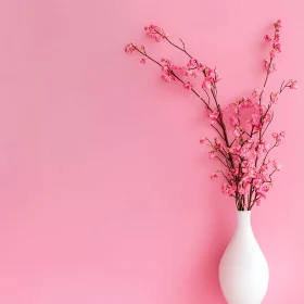 Minimalist Cherry Blossom Vase Decor