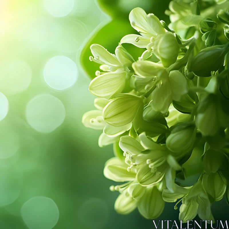 Lush Green Blossoms AI Image