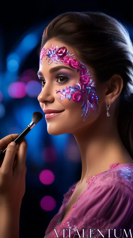 AI ART Glowing Fantasy Makeup: A Captivating Artwork