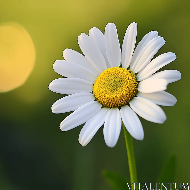 Detailed View of a Stunning Daisy in Bloom AI Image