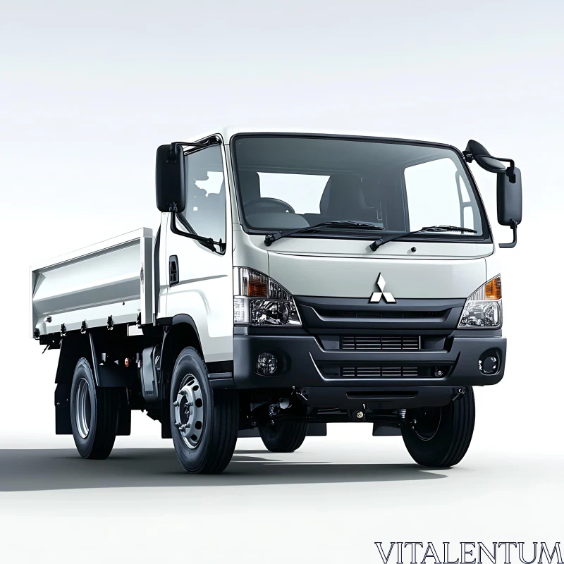 Contemporary White Utility Truck AI Image