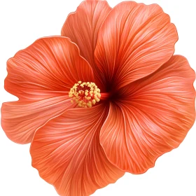 Intricate Hibiscus Flower Illustration