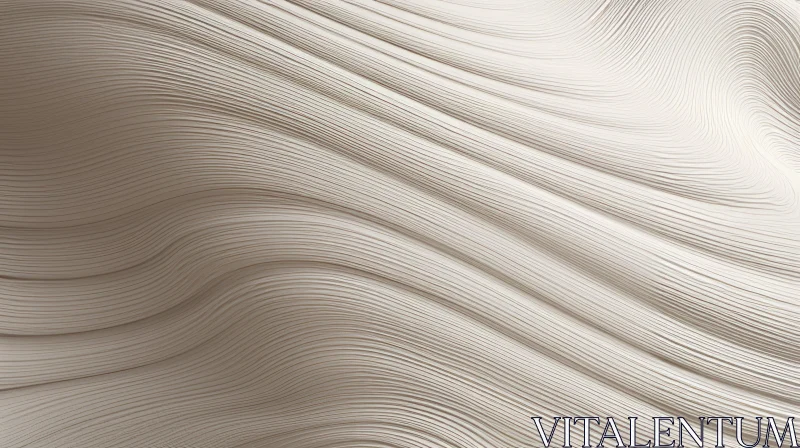 White Wavy Abstract Artwork with Wood Grain Detailing AI Image