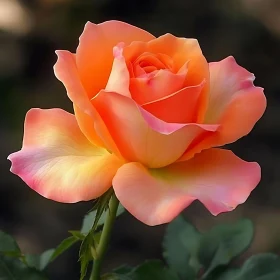 Vibrant Orange Rose in Full Bloom