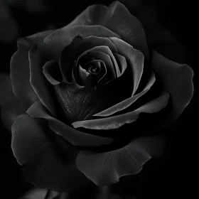 Monochrome Elegance: Black Rose