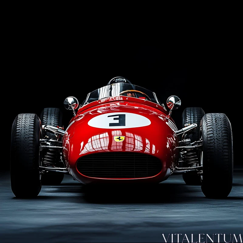 AI ART Timeless Beauty of Red Formula Race Car