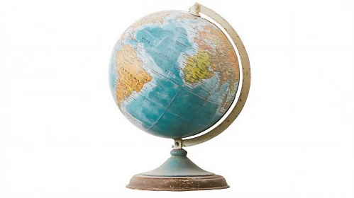 Vintage World Globe on Stand