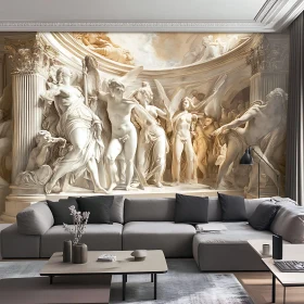 Grand Classical Sculpture Mural