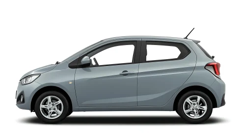 Modern Silver Hatchback Car Side Profile