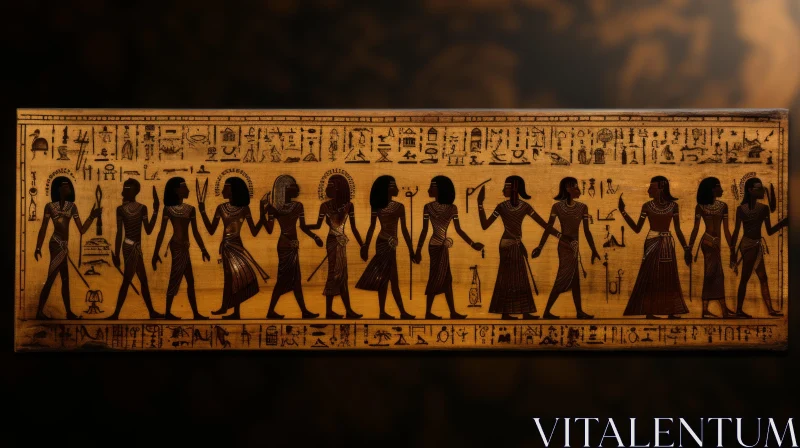 Egyptian Women in Wood Carving Art: An Enigmatic Interpretation AI Image