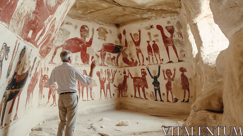 AI ART Detailed Observation of Prehistoric Cave Art