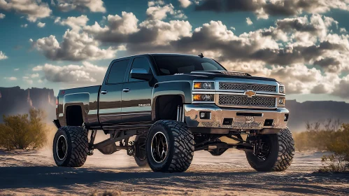 Desert Adventure with Pickup Truck