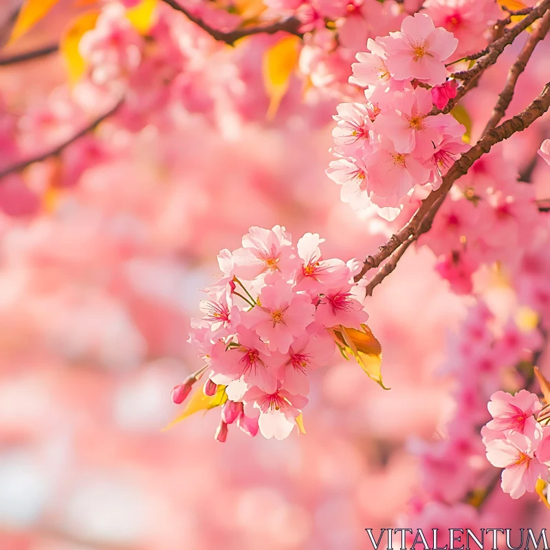 AI ART Springtime Cherry Blossom Display