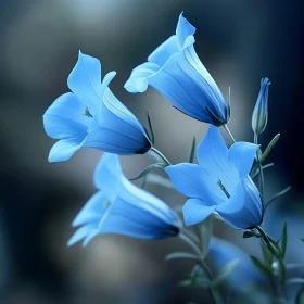 Exquisite Blue Floral Close-Up