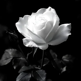 White Rose in Monochrome