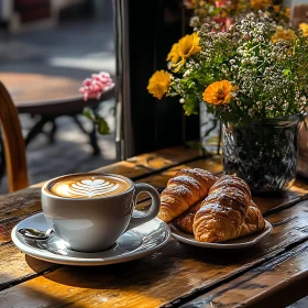 Inviting Café Breakfast Setup