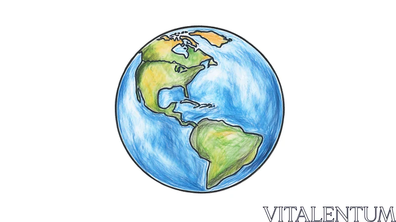 Sketch of the Earth Showing Americas Sketch of the Earth Showing Americas