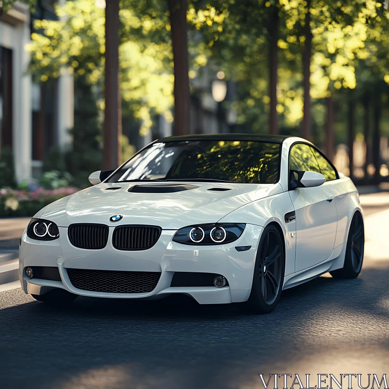 Sleek BMW Car Parked on City Street