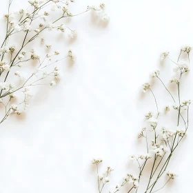 Elegant White Blossoms on Smooth Background