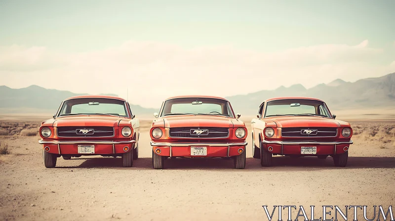 Vintage Cars in Desert Setting