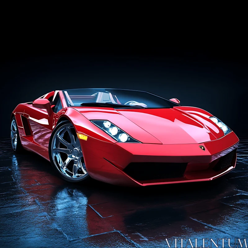 Sleek Red Performance Car