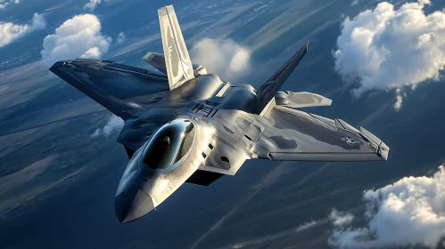 Sleek Military Aircraft in Flight