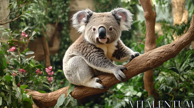 Serene Image of a Koala Amongst Nature AI Image