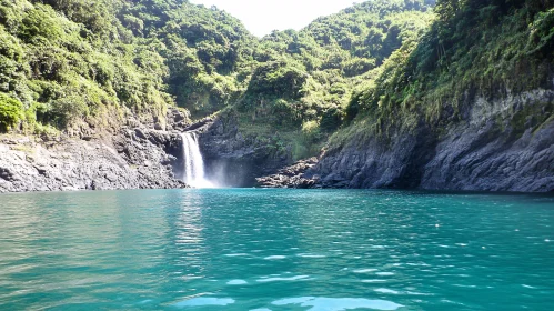 Serene Waterfall in Untouched Nature