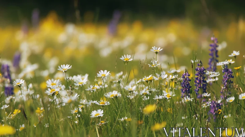 AI ART Wildflowers in a Serene Meadow